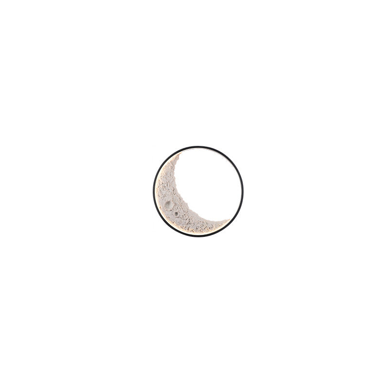 Applique Murale Ronde Effet Lune