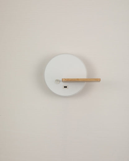 Applique Murale Ronde avec Étagère et Port USB