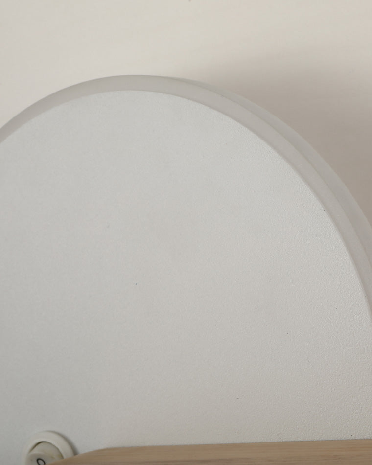 Applique Murale Ronde avec Étagère et Port USB