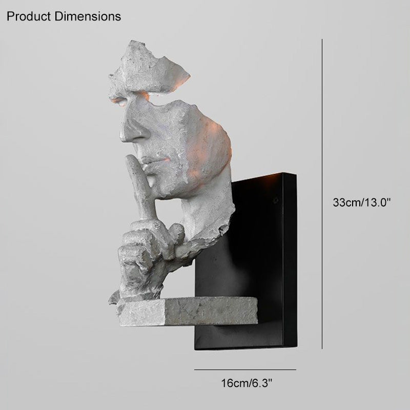 Applique Murale Sculpturale Silence Gesture