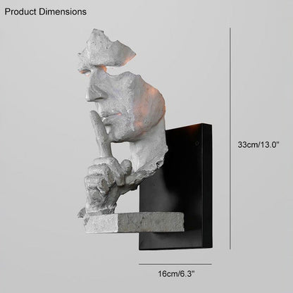 Applique Murale Sculpturale Silence Gesture