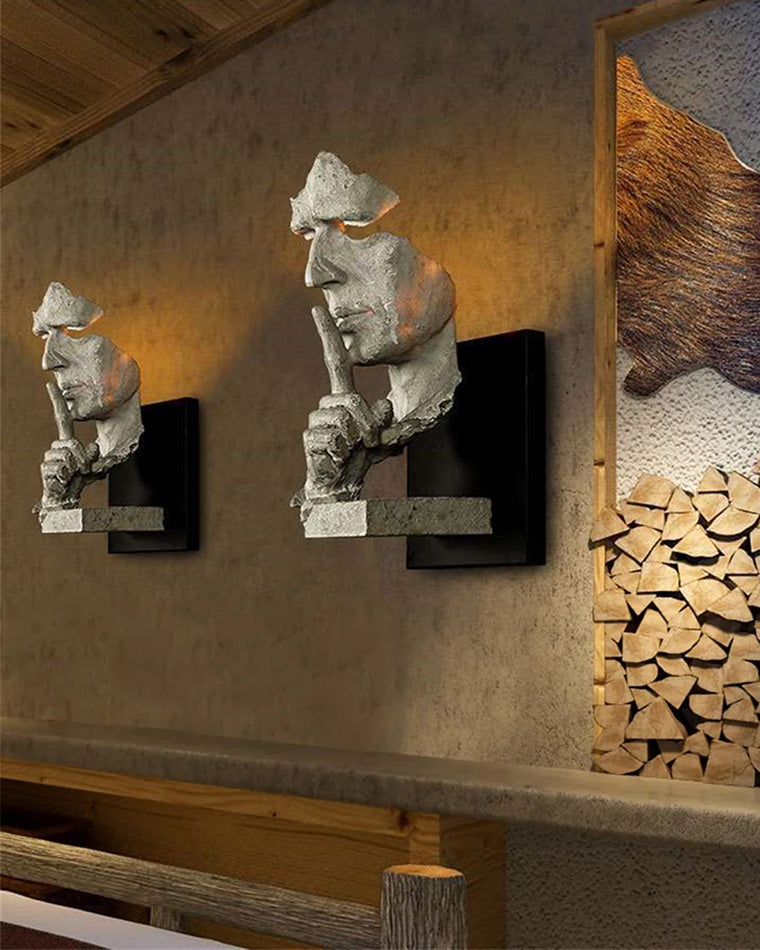 Applique Murale Sculpturale Silence Gesture