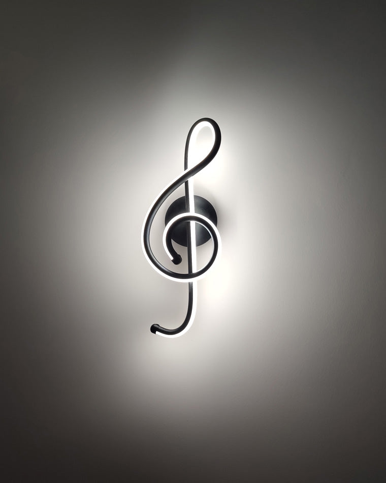Applique Murale Sculpturale en Forme de Note de Musique – Design Moderne et Créatif