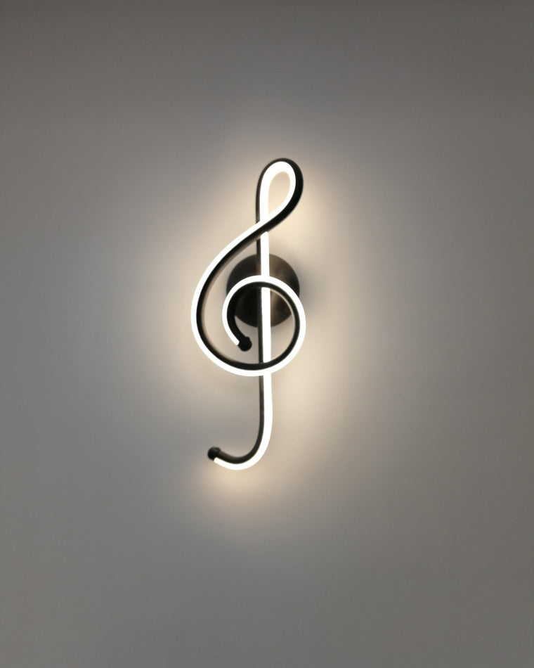 Applique Murale Sculpturale en Forme de Note de Musique – Design Moderne et Créatif