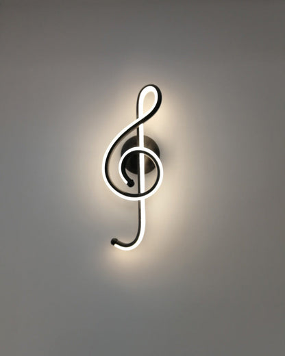 Applique Murale Sculpturale en Forme de Note de Musique – Design Moderne et Créatif