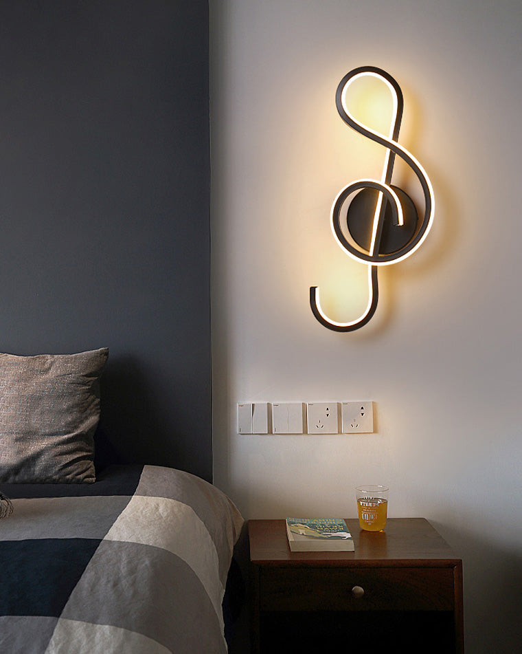 Applique Murale Sculpturale en Forme de Note de Musique – Design Moderne et Créatif