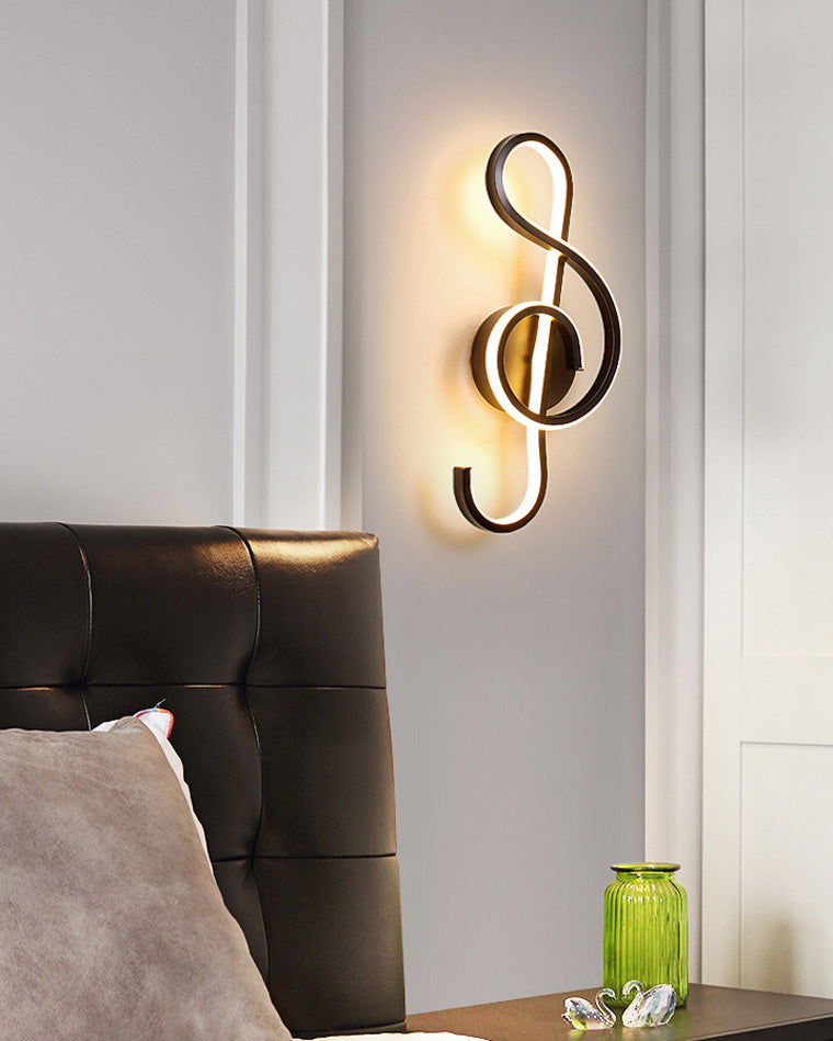 Applique Murale Sculpturale en Forme de Note de Musique – Design Moderne et Créatif