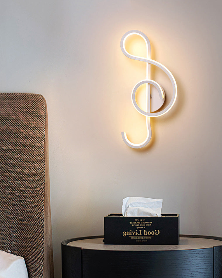 Applique Murale Sculpturale en Forme de Note de Musique – Design Moderne et Créatif