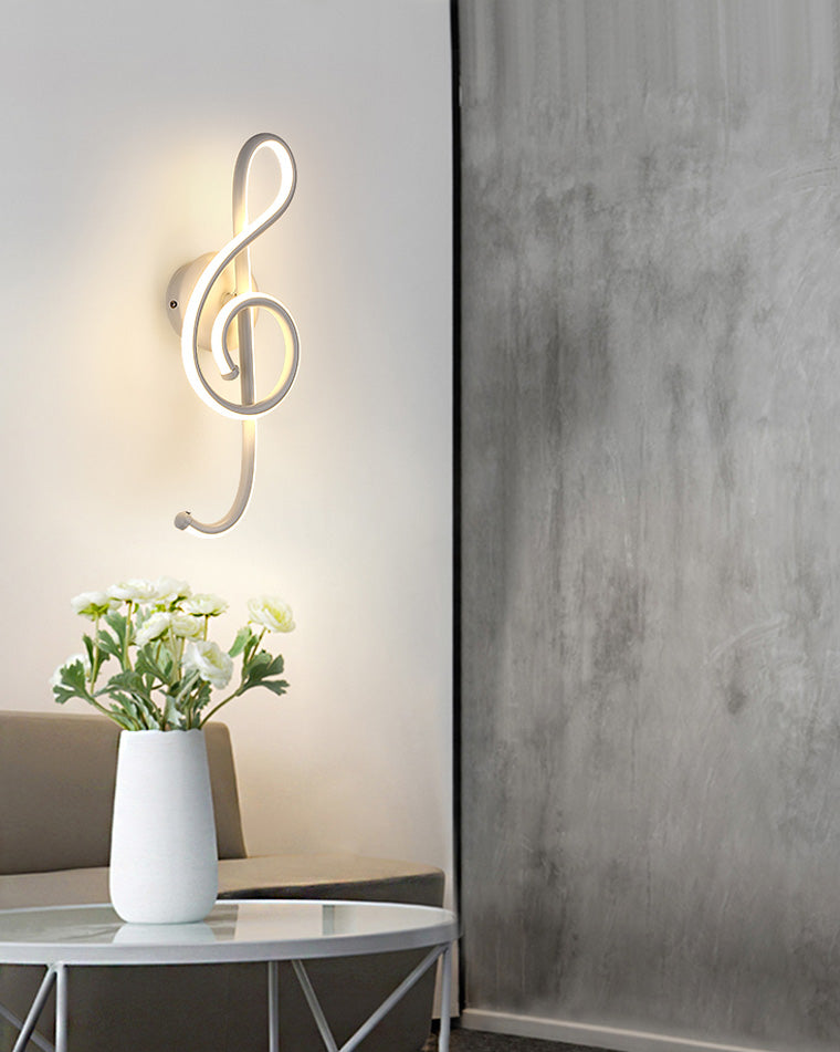 Applique Murale Sculpturale en Forme de Note de Musique – Design Moderne et Créatif