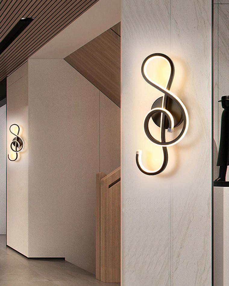 Applique Murale Sculpturale en Forme de Note de Musique – Design Moderne et Créatif