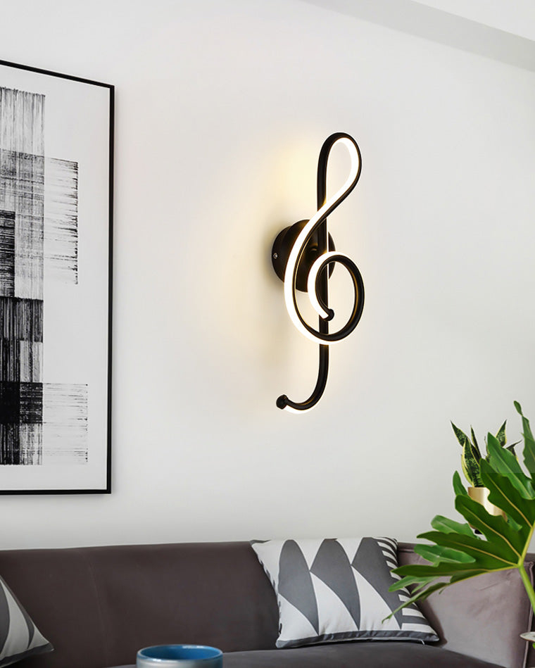 Applique Murale Sculpturale en Forme de Note de Musique – Design Moderne et Créatif