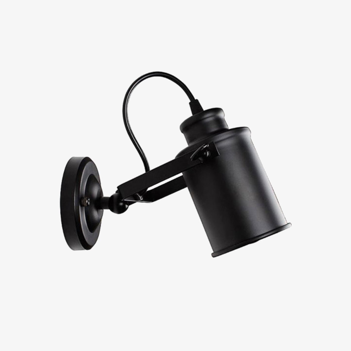 Applique Murale Spot Métal Noir Café - Design Minimaliste pour Salon et Chambre