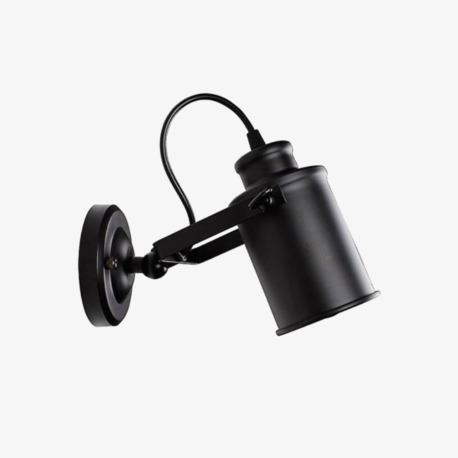 Applique Murale Spot Métal Noir Café - Design Minimaliste pour Salon et Chambre