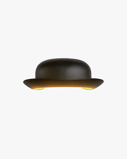 Applique Murale Extérieure Chapeau Noir – Éclairage Élégant et Contemporain