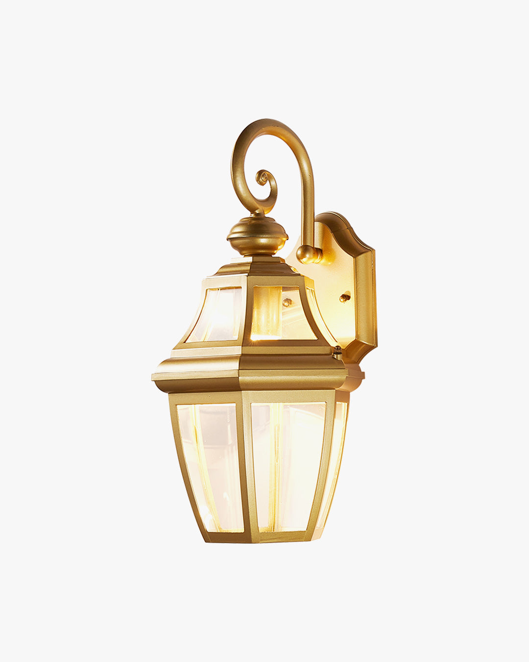 Applique Murale Extérieure Colonial Dorée – Charme Classique et Éclat Raffiné