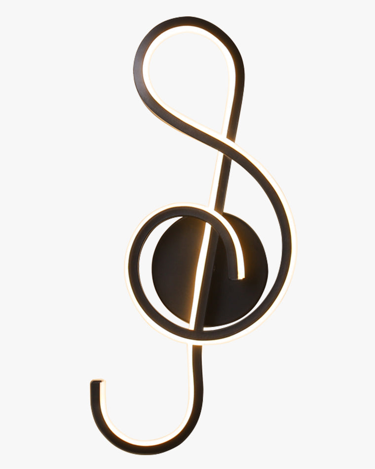 Applique Murale Sculpturale en Forme de Note de Musique – Design Moderne et Créatif