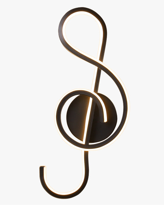 Applique Murale Sculpturale en Forme de Note de Musique – Design Moderne et Créatif