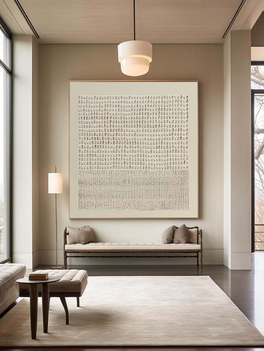 Art Mural Wabi Sabi - Grillon Beige Élégant
