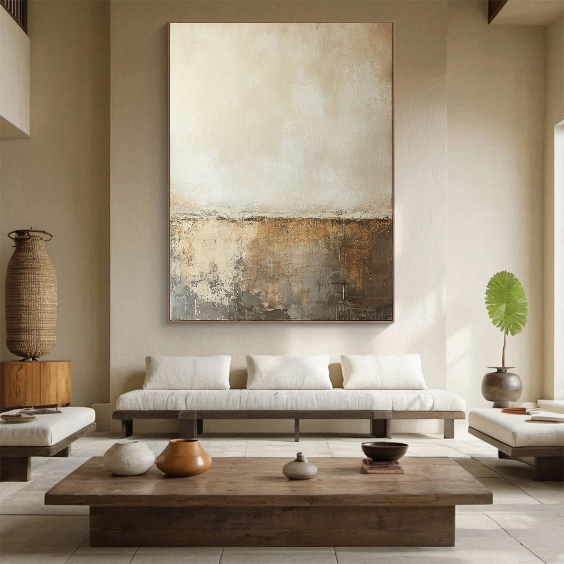 Art Mural Abstrait Wabi Sabi - Solara 5