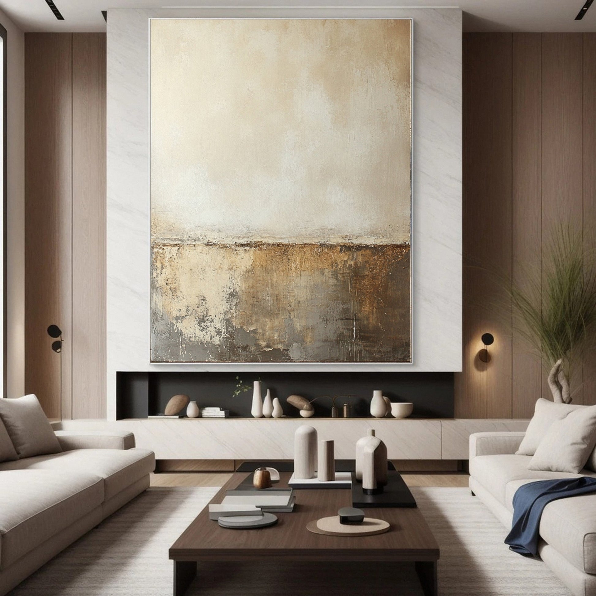 Art Mural Abstrait Wabi Sabi - Solara 7