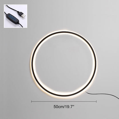 Large Black Circle Wall Light