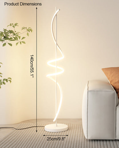 "Spiral Glow" LED floor lamp