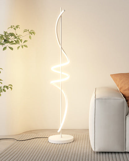 "Spiral Glow" LED floor lamp