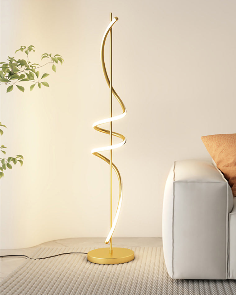 "Spiral Glow" LED floor lamp