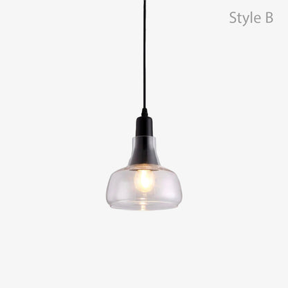 Variant image for Suspension Vintage en Verre Fumé - Élégance Lumineuse-10