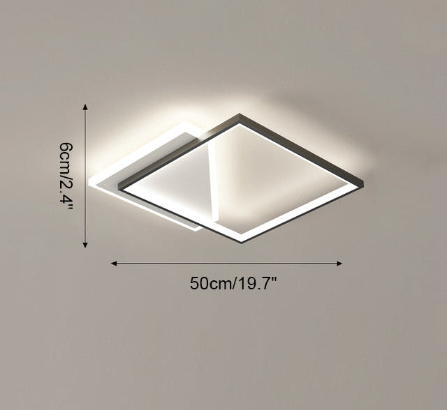 Dimmable Flat Geometric Ceiling Light