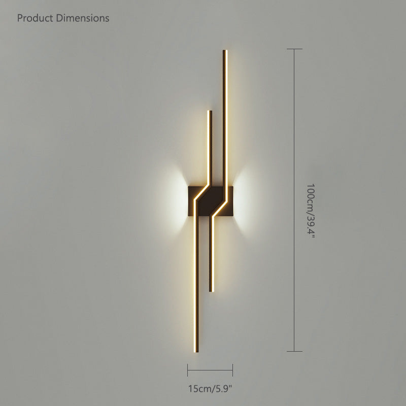 Sculptural Grid Strip Wall Light
