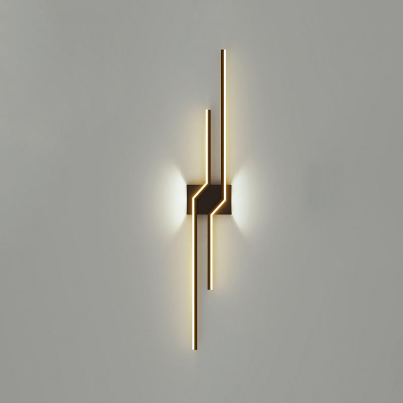 Sculptural Grid Strip Wall Light
