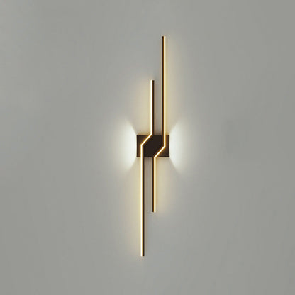 Sculptural Grid Strip Wall Light