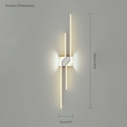 Sculptural Grid Strip Wall Light