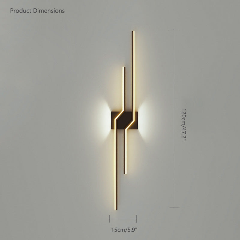 Sculptural Grid Strip Wall Light
