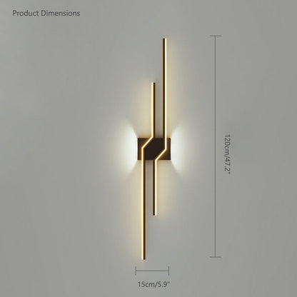 Sculptural Grid Strip Wall Light