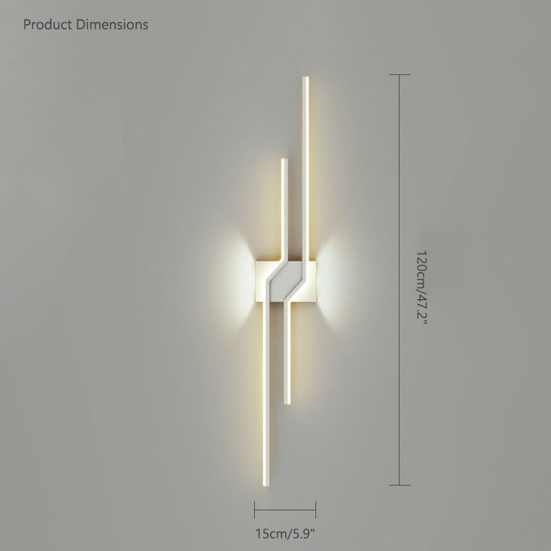 Sculptural Grid Strip Wall Light