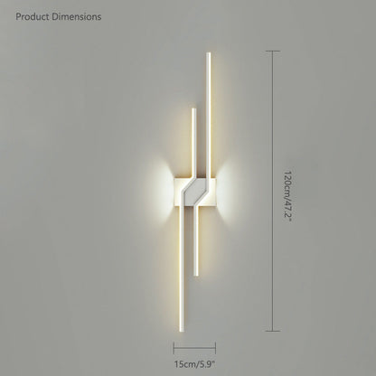 Sculptural Grid Strip Wall Light