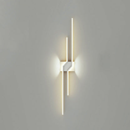 Sculptural Grid Strip Wall Light