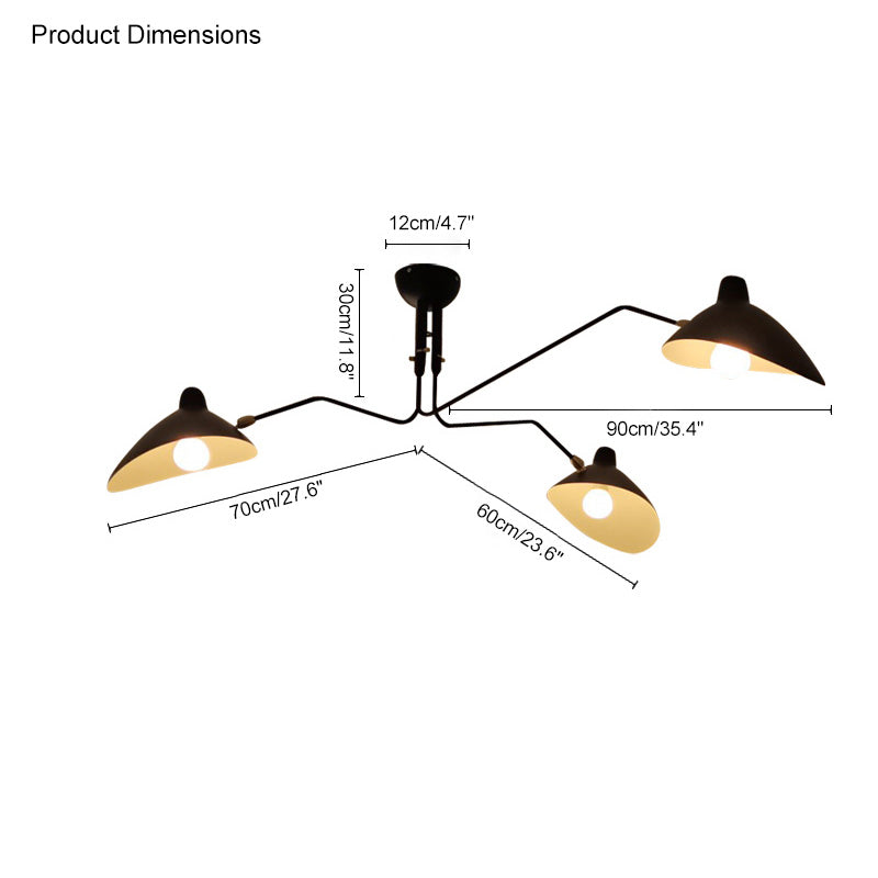 Semi-Flush Mount Ceiling Light - Arms