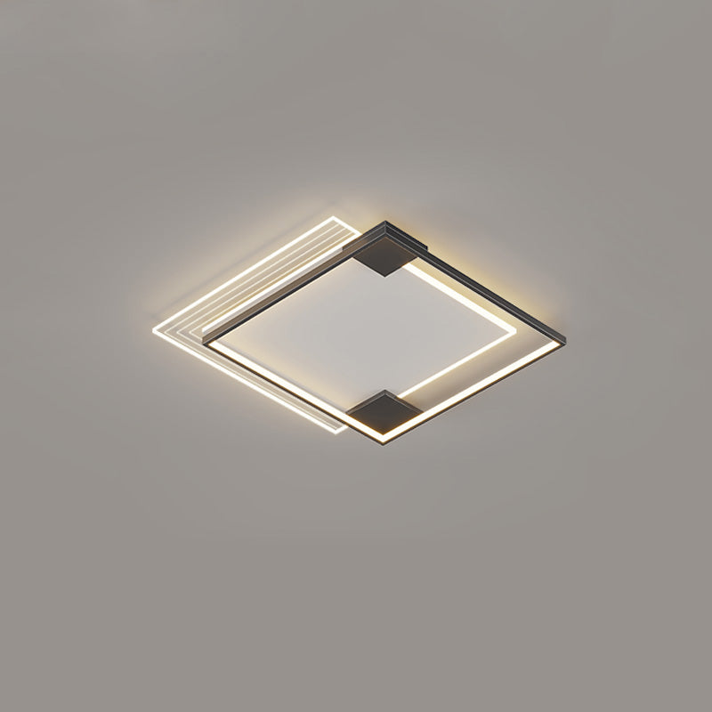 Flat Profile Geometric Recessed Ceiling Light