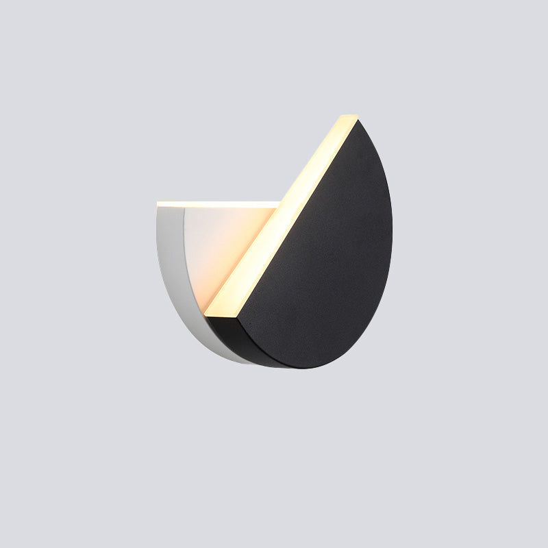 Black &amp; White Adjustable Round Wall Light