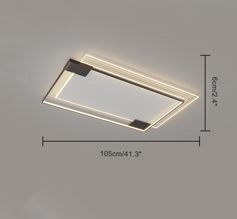 Flat Profile Geometric Recessed Ceiling Light