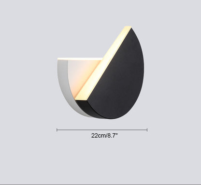 Black &amp; White Adjustable Round Wall Light