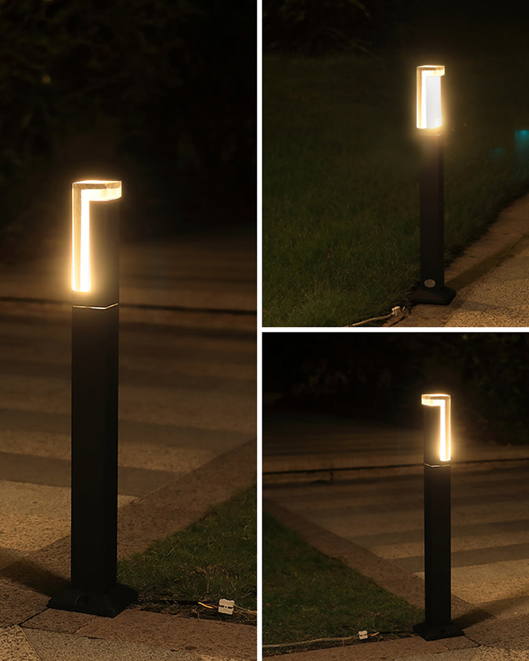 Borne Lumineuse Carrée - Épure Nocturne