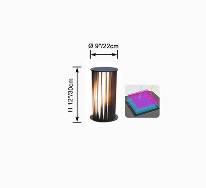Borne Lumineuse Solaire Décorative Noire – Éclairage Écologique et Élégant