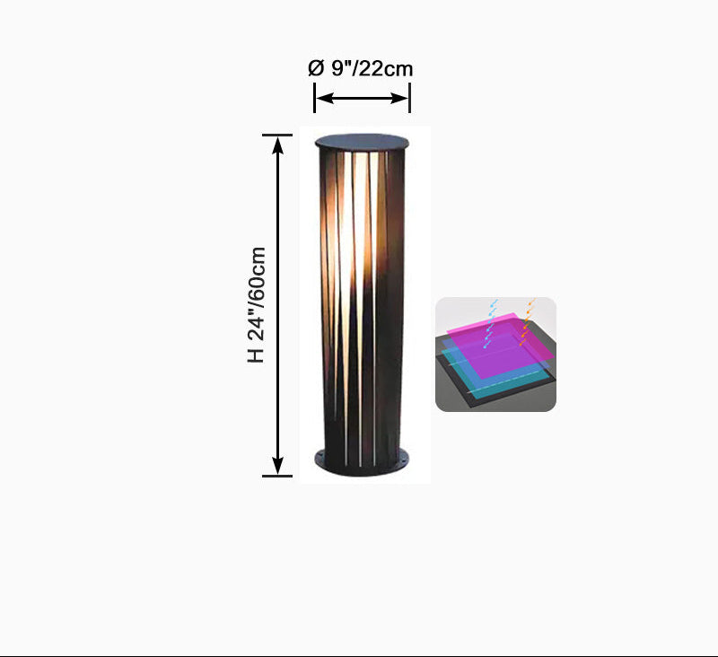 Borne Lumineuse Solaire Décorative Noire – Éclairage Écologique et Élégant