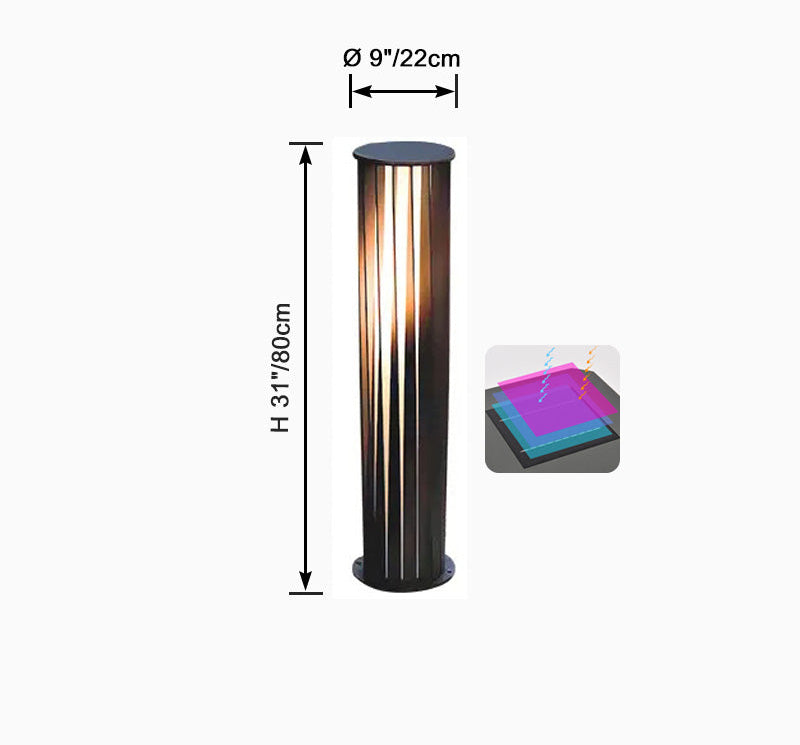 Borne Lumineuse Solaire Décorative Noire – Éclairage Écologique et Élégant