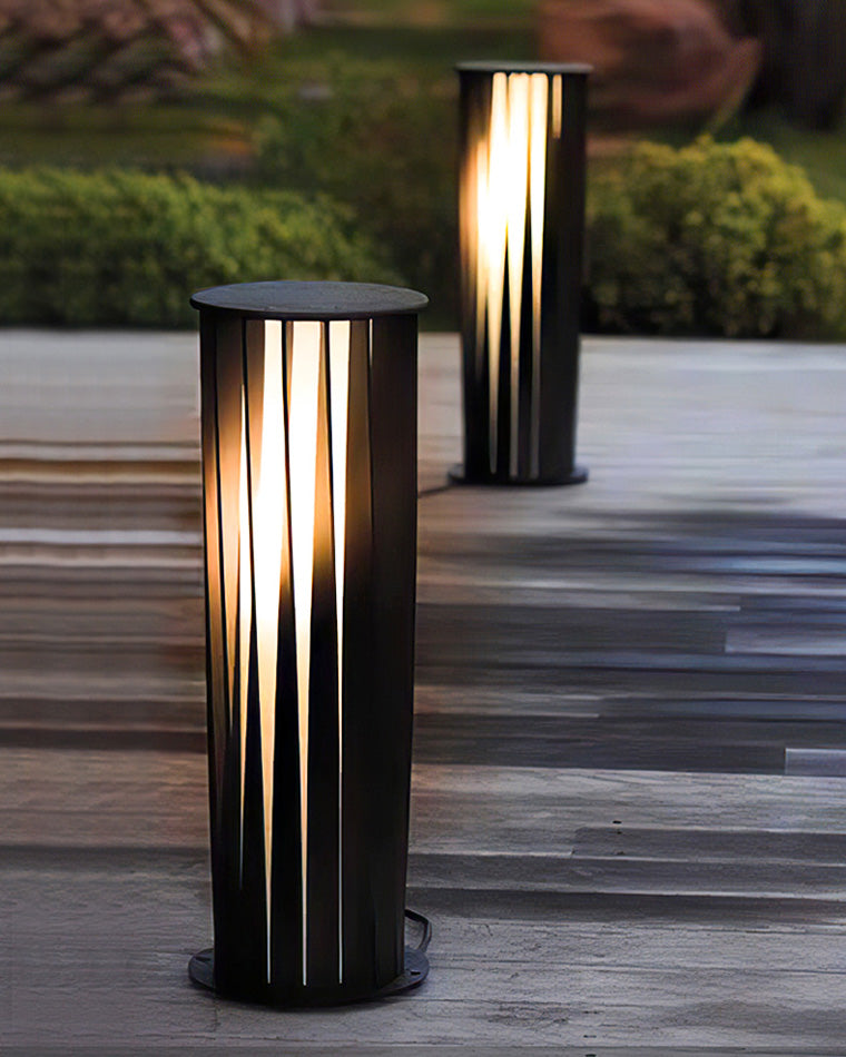 Borne Lumineuse Solaire Décorative Noire – Éclairage Écologique et Élégant