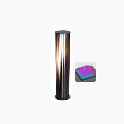 Borne Lumineuse Solaire Décorative Noire – Éclairage Écologique et Élégant
